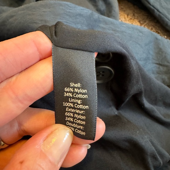 Elizabeth & James Blue Cotton Blend Long Line Blazer Jacket 3/4 Sleeves 8 - Picture 4 of 7